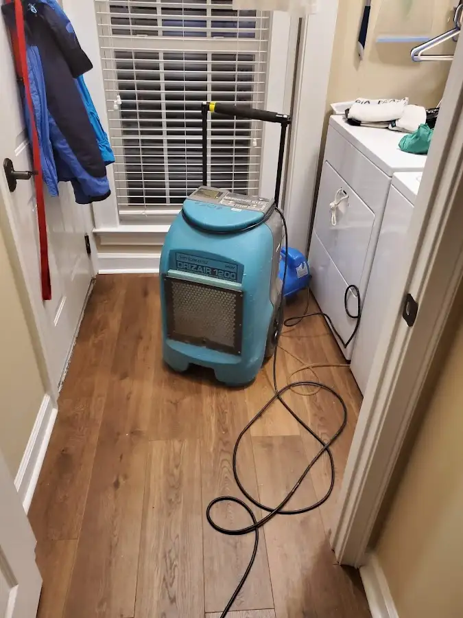 Commercial dehumidifier deployed for Flood Damage Cleanup in Ayer